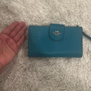 Coach Turquoise Leather Wallet
